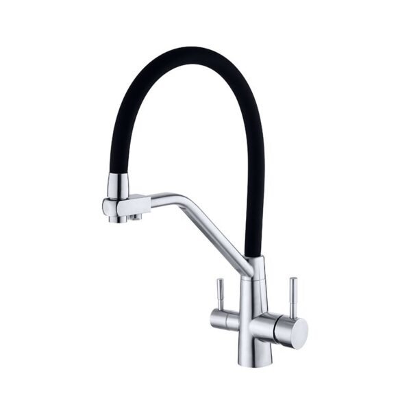 Copper Silicon Spout Universal Mixer Pull Out Kitchen Sink Tap Single Handle Pull Down Sprayer Rotatable Kitchen Faucet - 图片 6