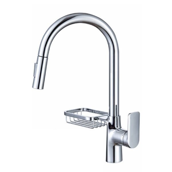 Modern 304 Stainless Steel Head Kitchen Taps Adjustable Pull Out Kitchen Faucet For Hot Cold Water - 图片 4