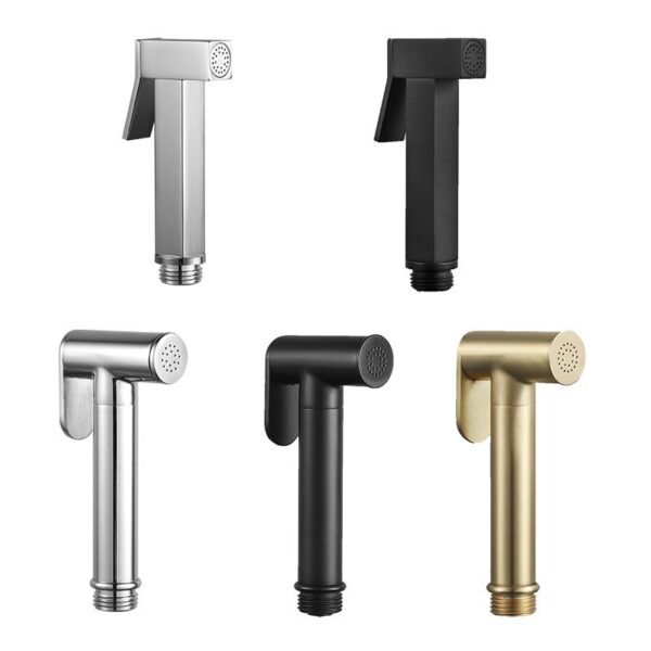 Black grey plated brass high pressure fulshing toilet sprayer shower shattaf bidet spray bathroom accessories - 图片 6