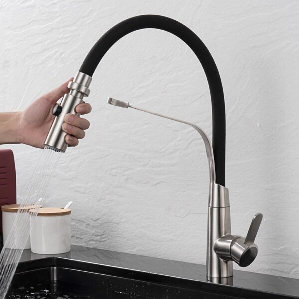 Hot And Cold Water Mixer Kitchen Sink Stainless Steel Kitchen Faucet 360 Degree Kitchen Tap - 图片 2
