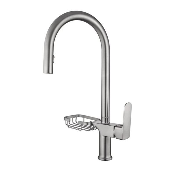 Design Factory Price Brass Body Kitchen Faucet Multi-function Soap Dispenser Pull-Out Sprayer Kitchen Mixer