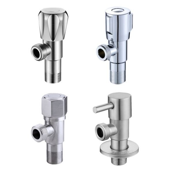 High Quality Stainless Steel Angle Valve 1/2" 3/4" Chrome Plated For Under Sink Bathroom Plumbing Sanitarywares - 图片 2