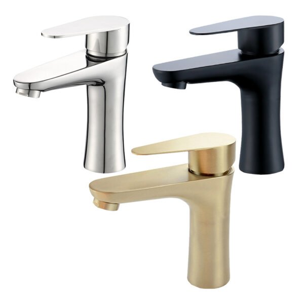 Modern Stainless Steel Single Lever Brushed Washing Mixer Taps Bathroom Basin Sinks Faucets