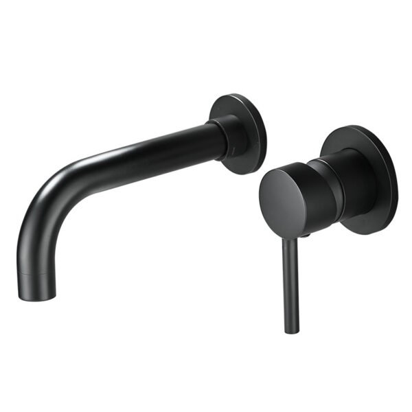 2 Hole Wall Mounted Basin Mixer Faucet Bathroom Single Handle Tap - 图片 8