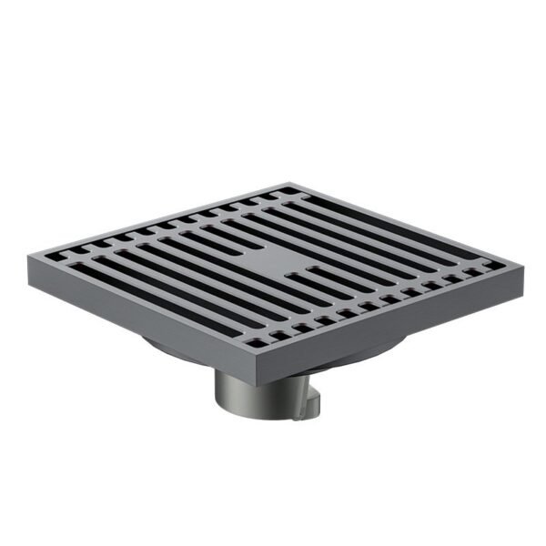 Luxury 10*10 bathroom toilet odorless strainer grate 4 inch SUS304 stainless steel square water shower drain black floor drain