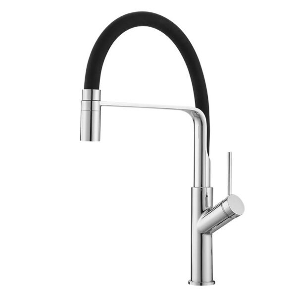 Brass Stainless Steel Brushed Black Gourmet Pull Down Kitchen Sink Faucets Pull Out Spring Kitchen Faucets tap - 图片 2