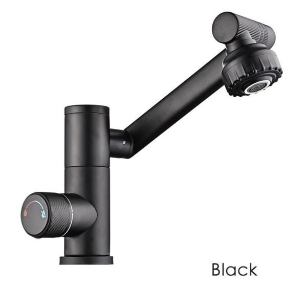 Copper Black Digital Display Basin Mixer Constant Temperature Universal Rotating Faucet Household Toilet Basin Faucet