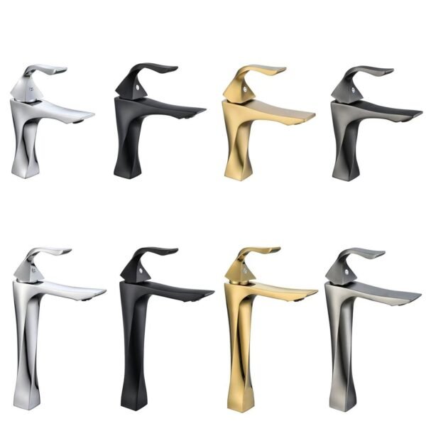 Modern Stainless Steel Single Lever Brushed Washing Mixer Taps Bathroom Basin Sinks Faucets - 图片 2