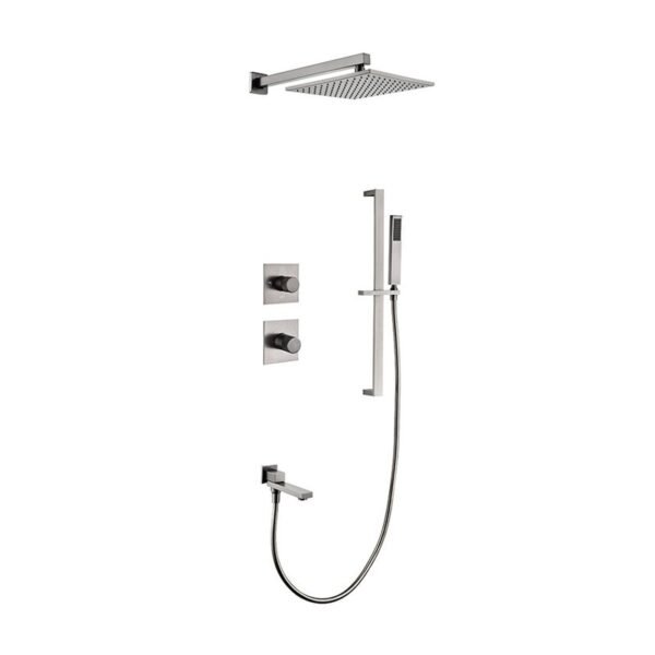 Gun grey top shower set thermostatic luxury shower faucet set bathroom