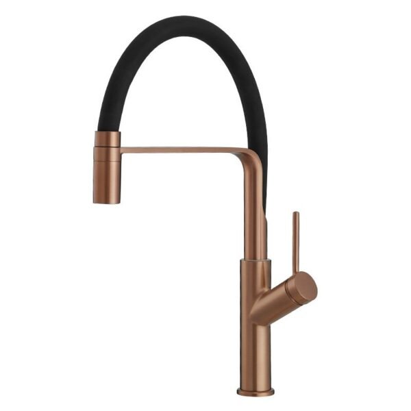 Brass Stainless Steel Brushed Black Gourmet Pull Down Kitchen Sink Faucets Pull Out Spring Kitchen Faucets tap - 图片 4