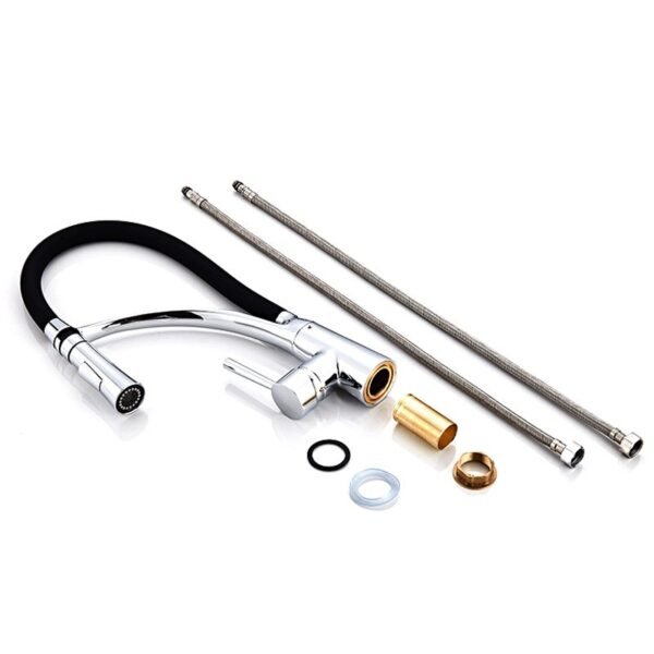 High Quality Silicon Spout Pull Down Kitchen Tap 360 Degree Rotatable Design Kitchen Faucet - 图片 6