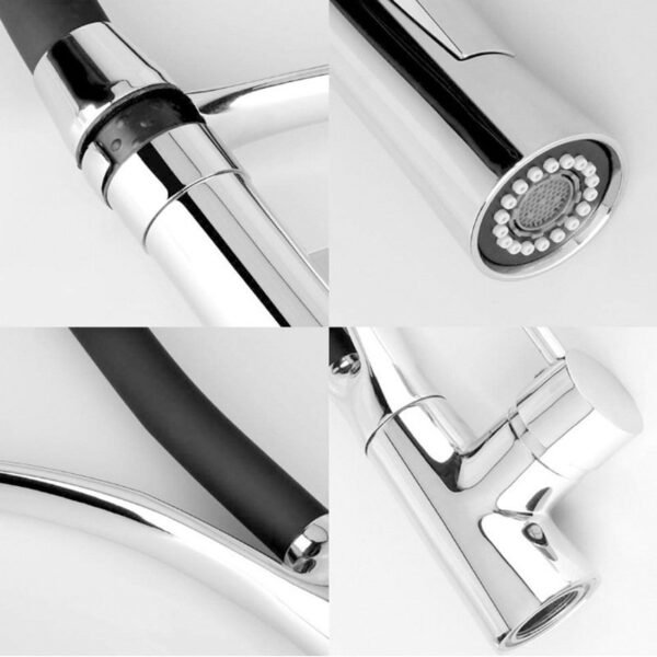 High Quality Silicon Spout Pull Down Kitchen Tap 360 Degree Rotatable Design Kitchen Faucet - 图片 2