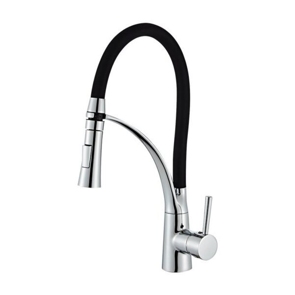 High Quality Silicon Spout Pull Down Kitchen Tap 360 Degree Rotatable Design Kitchen Faucet