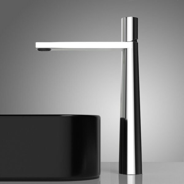 Modern Basin Water Mixer Design Bathroom Faucet Graceful Red Handle Copper Basin Tap - 图片 3